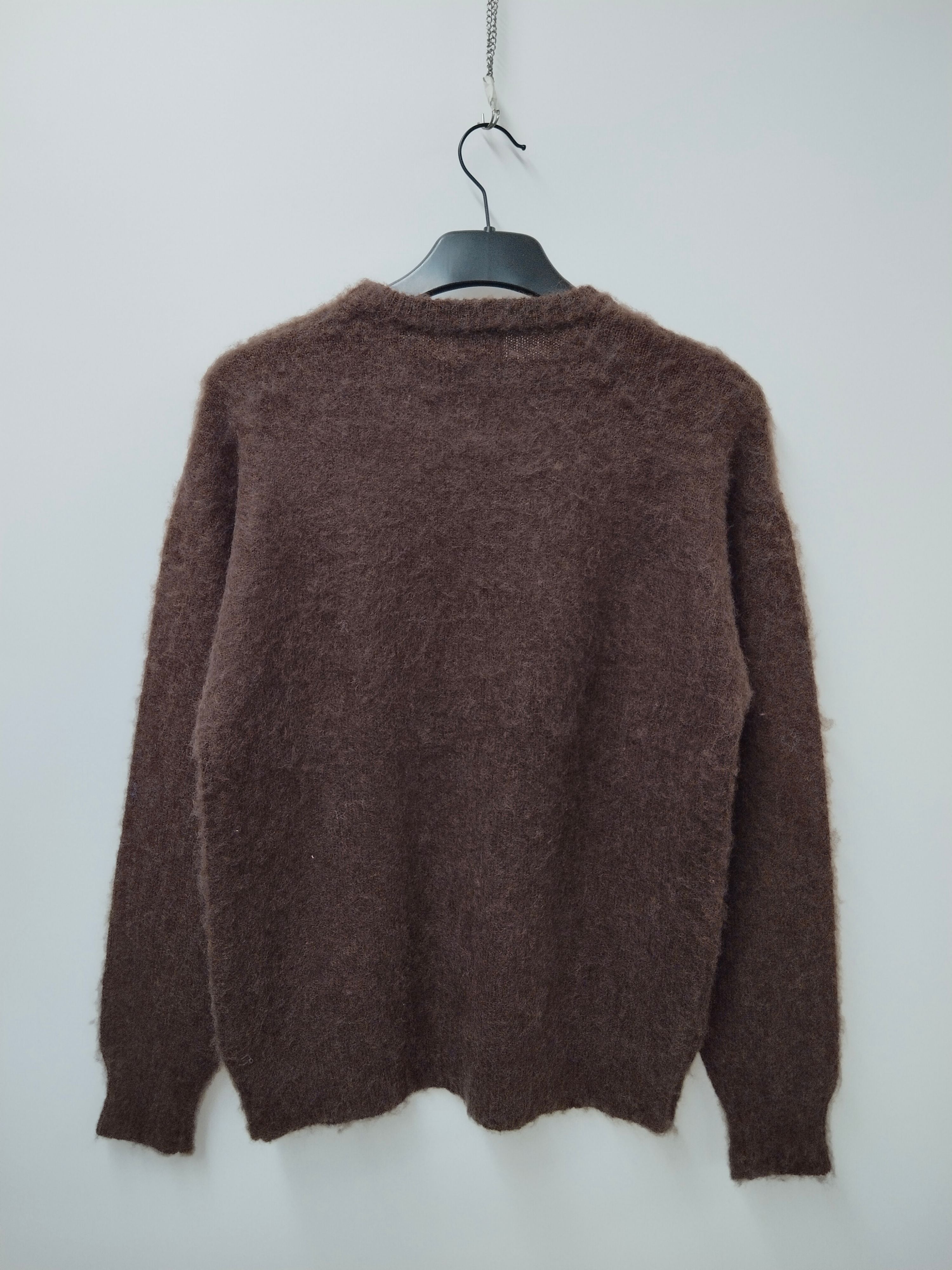 22NJ New York Local Dark Brown Unisex Mohair Sweater