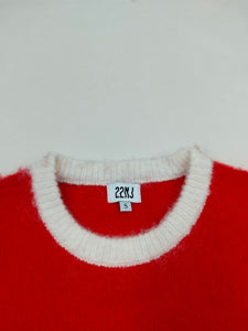 22NJ New York Local Christmas Edition Red Unisex Mohair Sweater