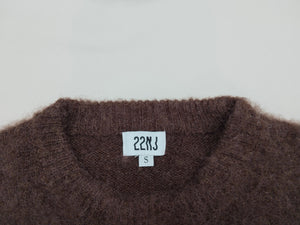 22NJ New York Local Dark Brown Unisex Mohair Sweater