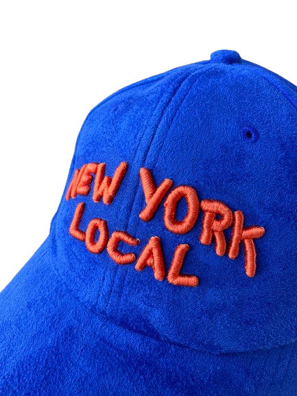 22NJ New York Local Navy Blue Suede Cap