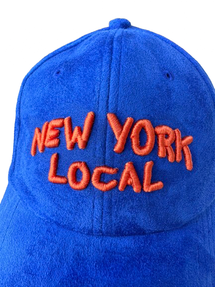 22NJ New York Local Navy Blue Suede Cap