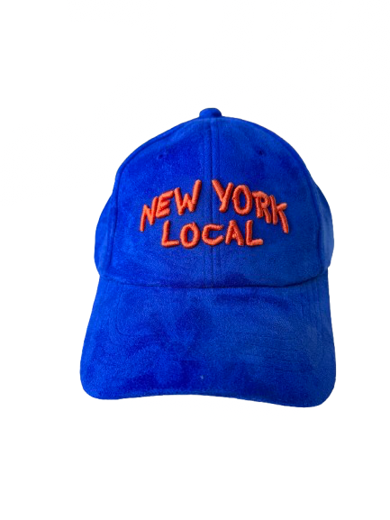 22NJ New York Local Navy Blue Suede Cap