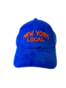 22NJ New York Local Navy Blue Suede Cap