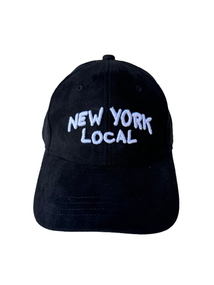 22NJ New York Local Black Suede Cap