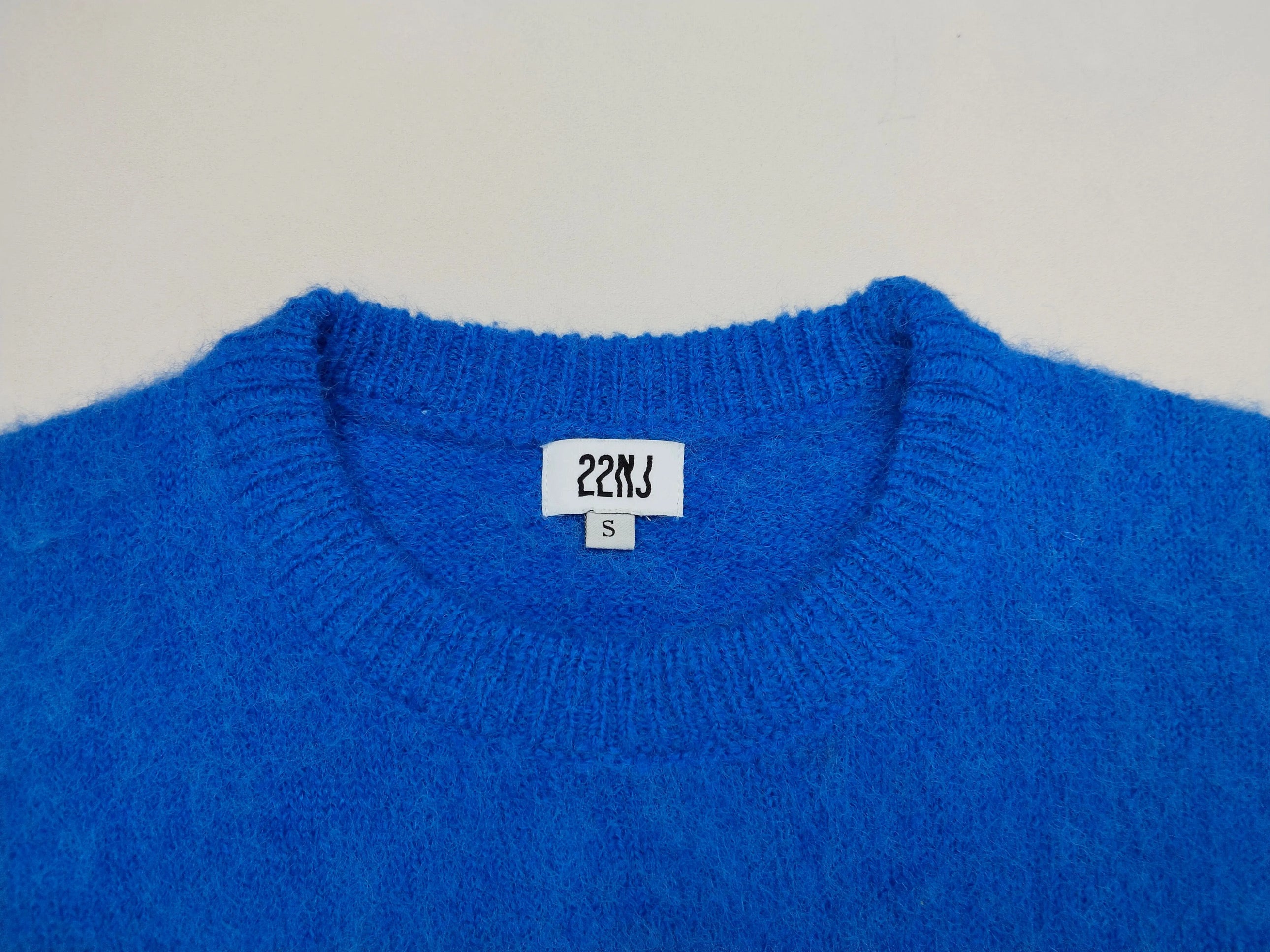 22NJ New York Local Blue Unisex Mohair Sweater