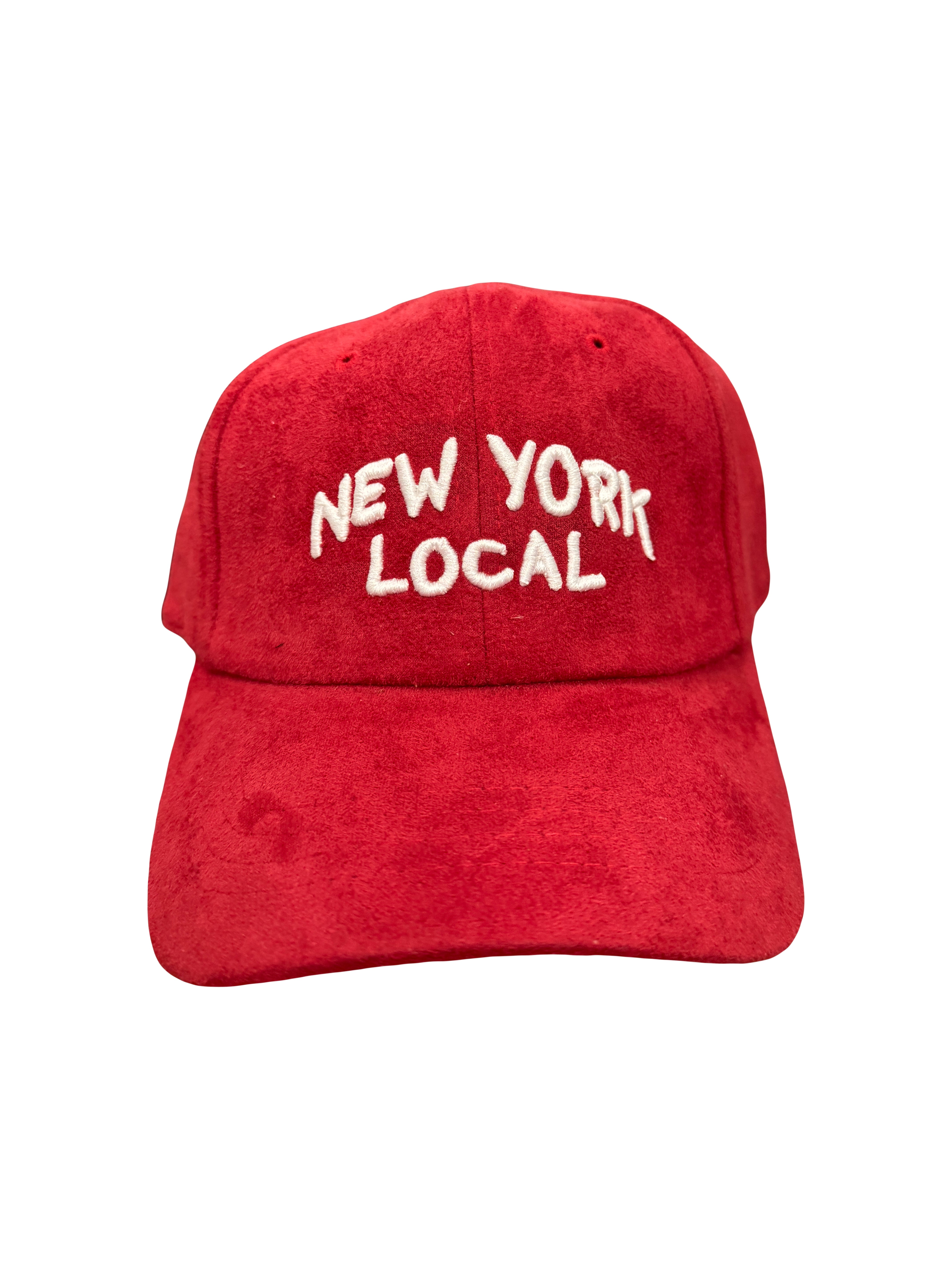 22NJ New York Local Red Suede Cap