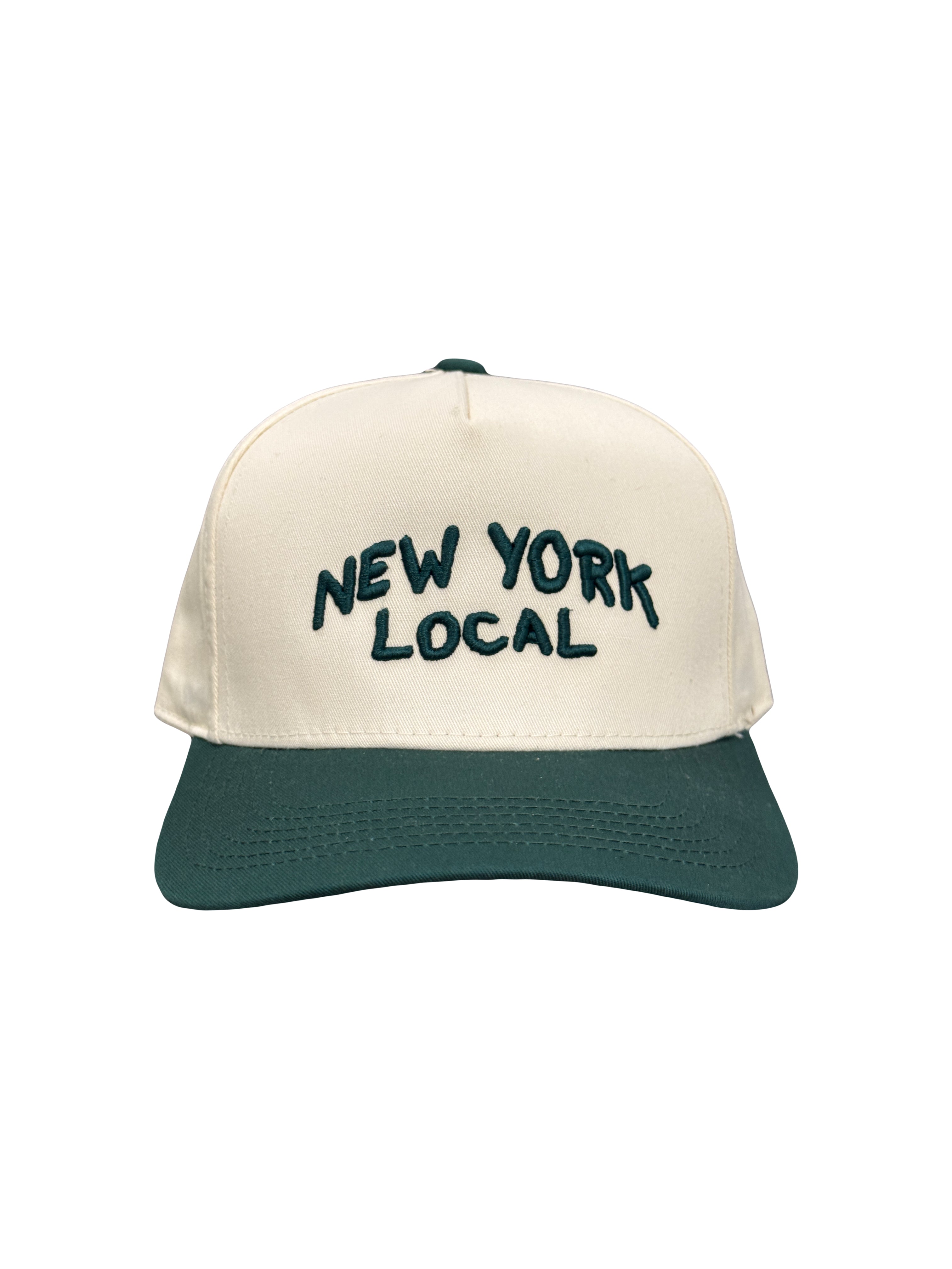 22NJ New York Local Green & White Premium Cotton Cap