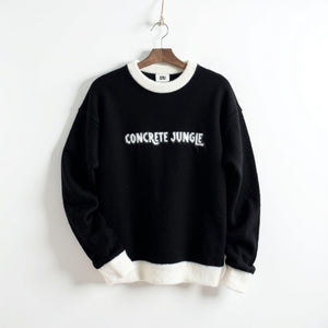 Concrete Jungle Black Unisex Mohair Sweater