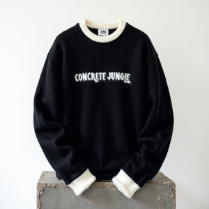 Concrete Jungle Black Unisex Mohair Sweater